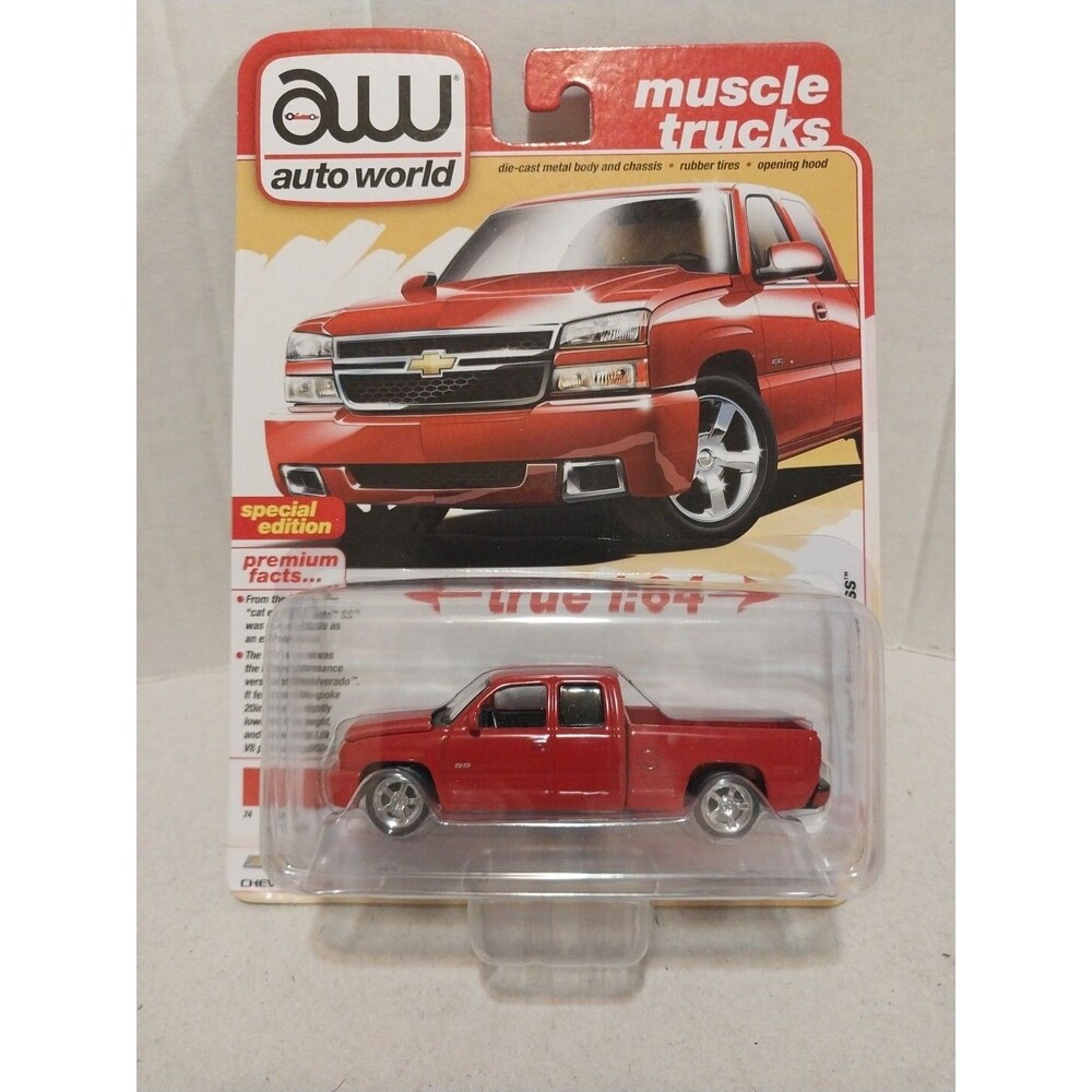 2024 AUTO WORLD 2006 Chevy Silverado SS RED Muscle Trucks Release 4 Version B